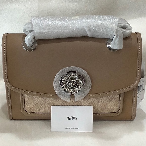 NEW👜COACH Parker Signature Leather Shoulder Bag - Picture 2 of 16